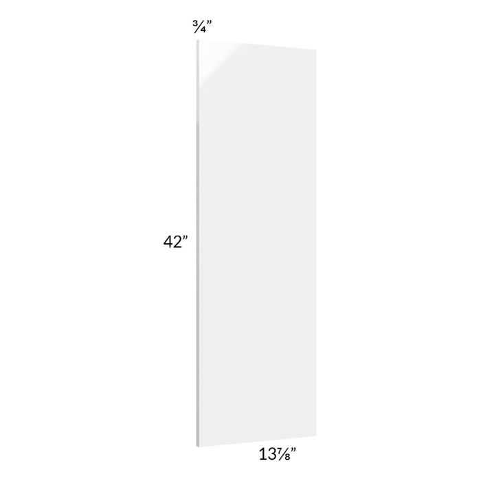 Milan White Gloss Wainscot 42" Wall Panel