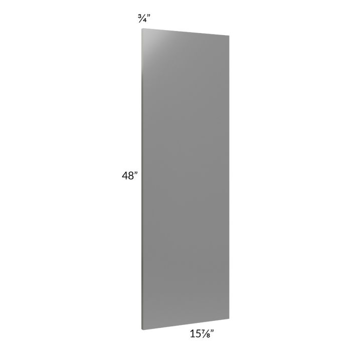 Milan Grey Gloss Wainscot 48" Wall Panel (for 15" deep cabinets)