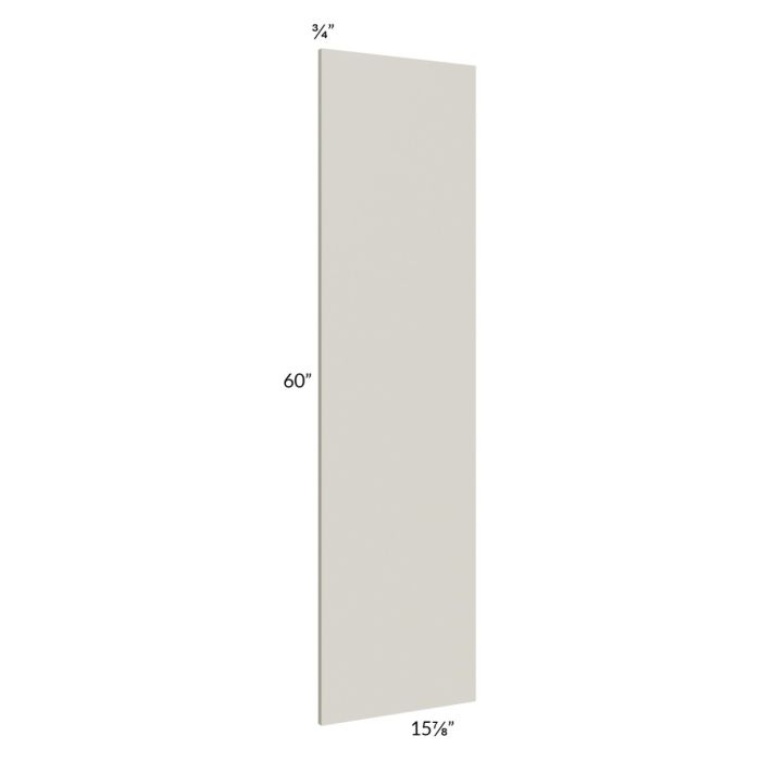 Milan Beige Matte Wainscot 60" Wall Panel (for 15" deep cabinets)