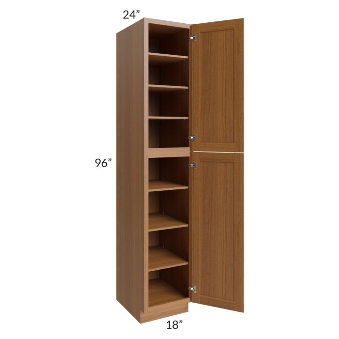 Artisan Walnut Shaker 18x96 Wall Pantry