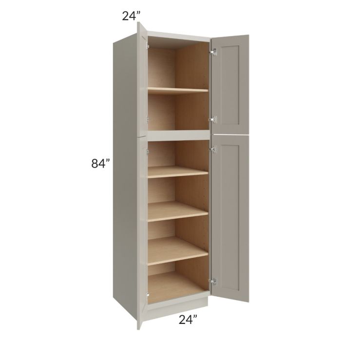 Stratton Light Grey Shaker 24x84 Pantry Cabinet