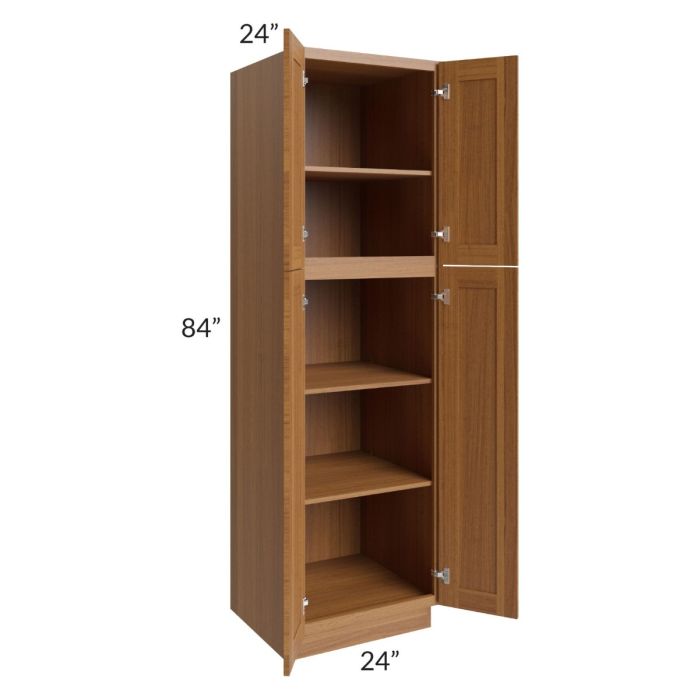 Artisan Walnut Shaker 24x84 Wall Pantry
