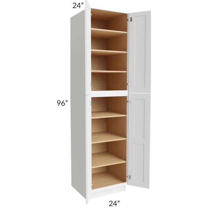 Alpine White Shaker 24x96 Wall Pantry