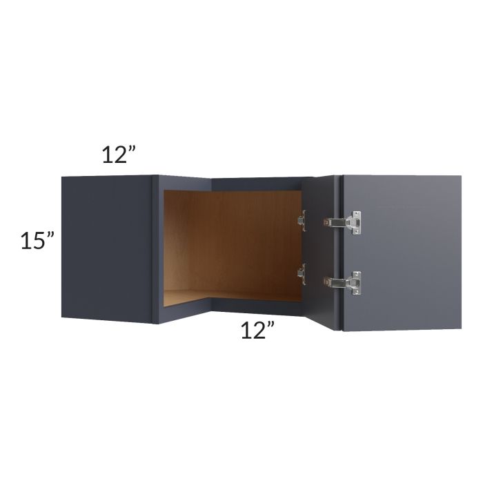 Vienna Indigo 24x15 Square Corner Wall Cabinet