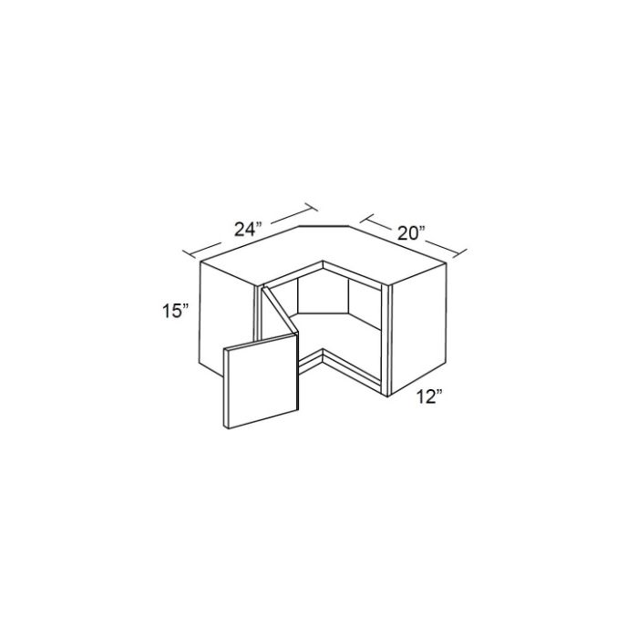 Vienna 24x15 Square Corner Wall Cabinet