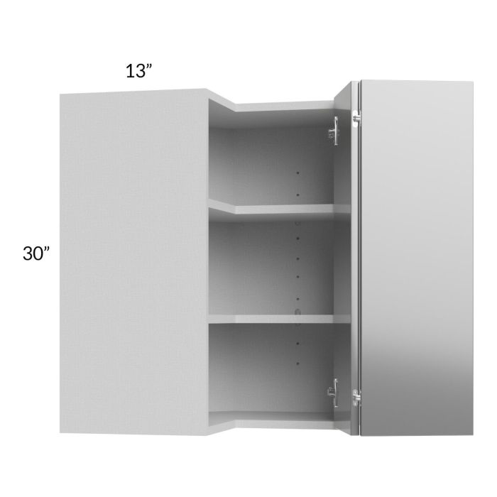 Milan Grey Gloss 24x30 Square Corner Wall Cabinet