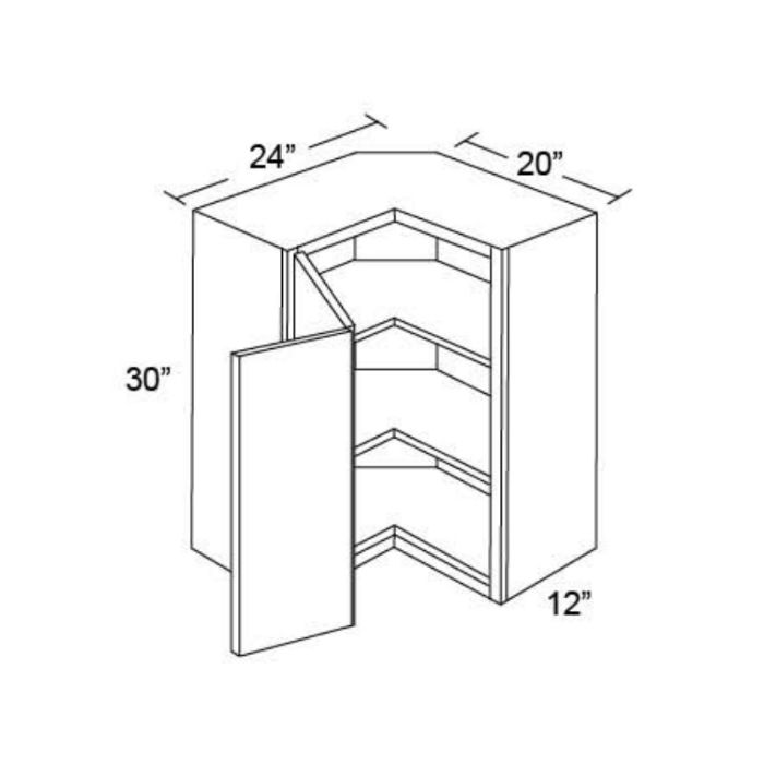 24x30 Square Corner Wall Cabinet