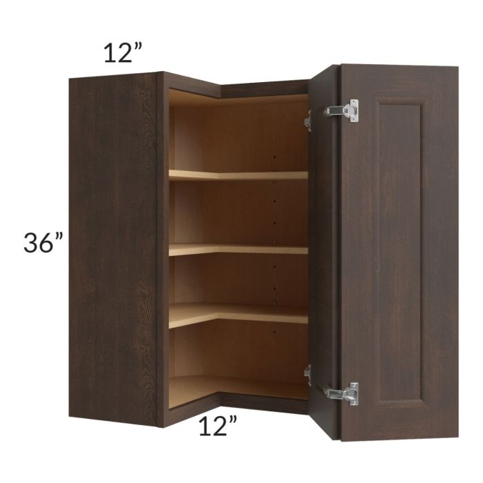 Tuscan Kona Brown 24x36 Square Corner Wall Cabinet