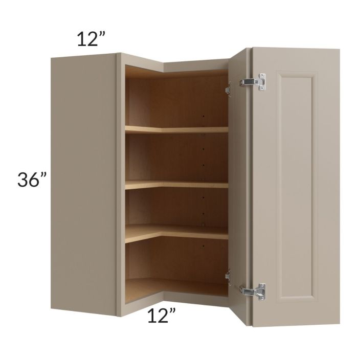 Tuscan Oyster 24x36 Square Corner Wall Cabinet