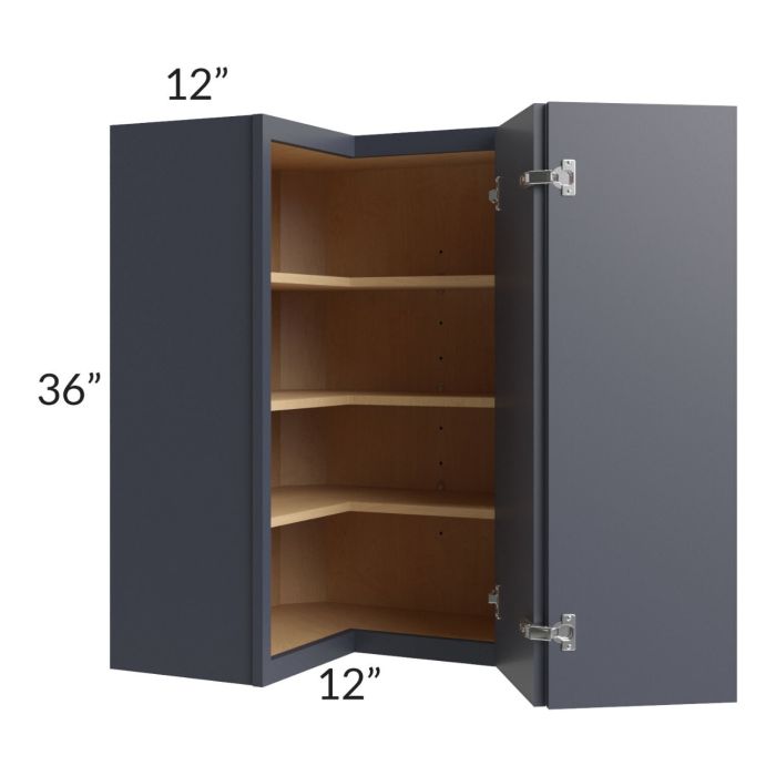 Vienna Indigo 24x36 Square Corner Wall Cabinet