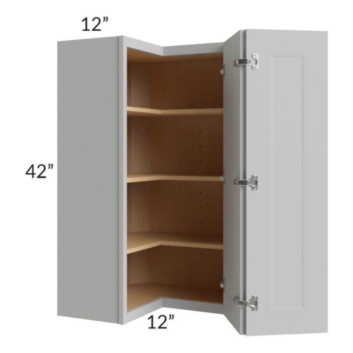 Tuscan Painted Grey 24x42 Square Corner Wall Cabinet