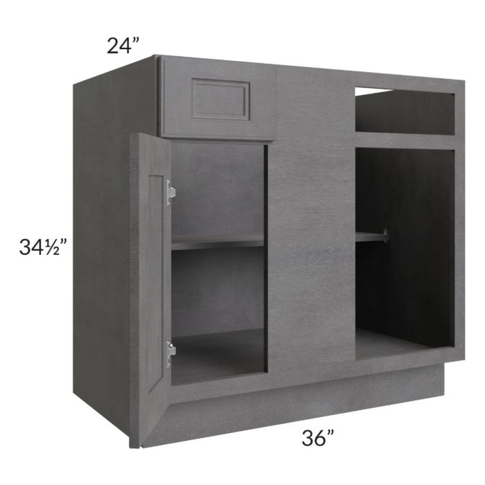Stone Grey 36" Blind Corner Base Unit