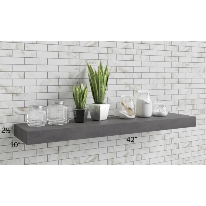 Stone Grey 42" Floating Shelf