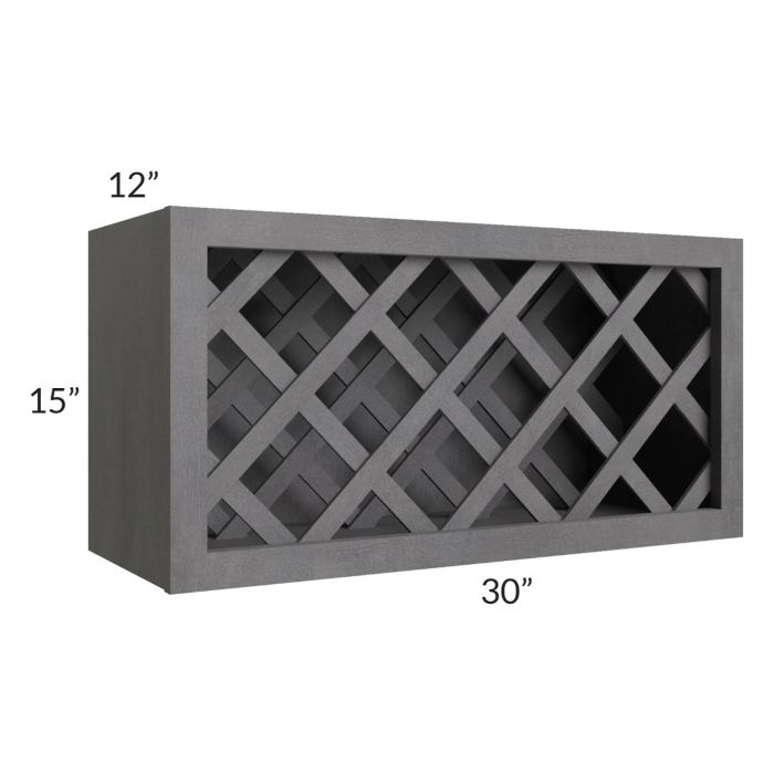 Stone Grey 30x15 Lattice Wine Rack