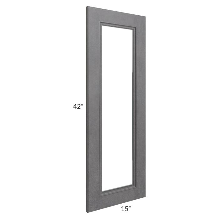 Stone Grey 24x42 Corner Glass Door
