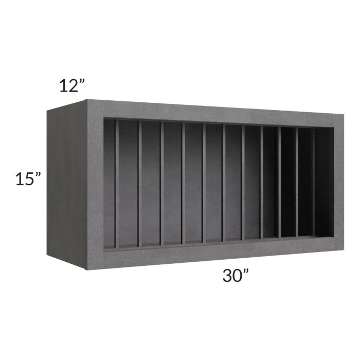 Stone Grey 30x15 Plate Rack