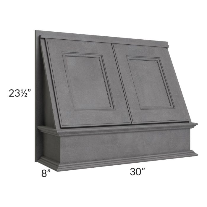 Stone Grey 30" Range Hood Front