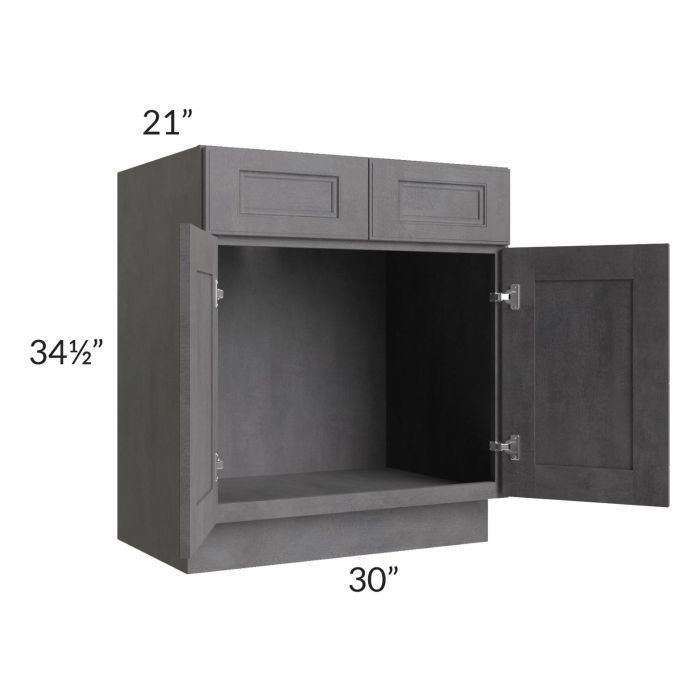 Stone Grey 30" Vanity Sink Base Cabinet