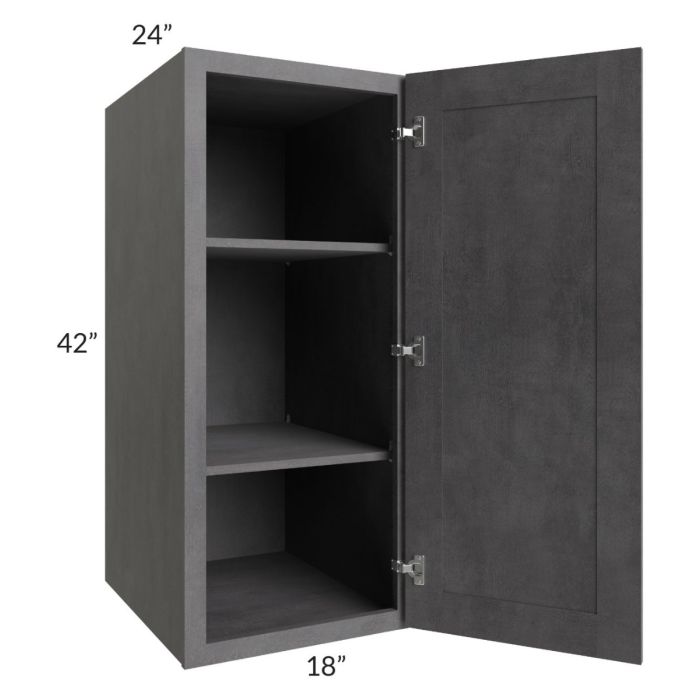Stone Grey 18x42x24 Split Pantry Wall Cabinet