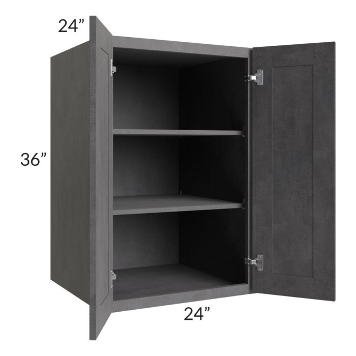 Stone Grey 24x36x24 Split Pantry Wall Cabinet