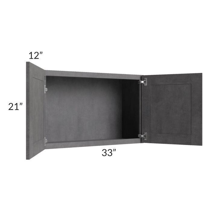 Stone Grey 33x21 Wall Cabinet