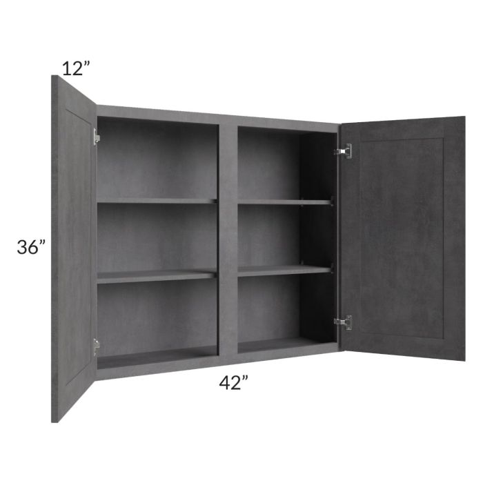 Stone Grey 42x36 Wall Cabinet