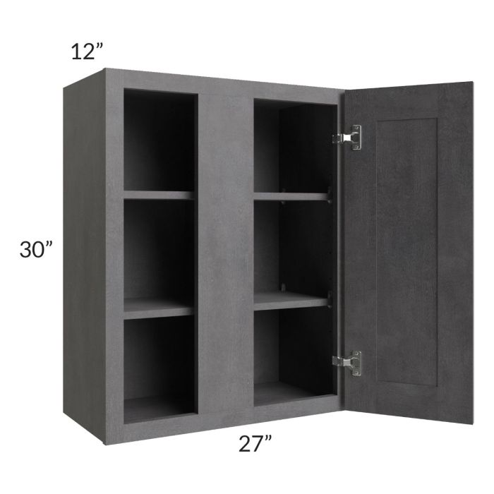 Stone Grey 27x30 Blind Corner Wall Cabinet