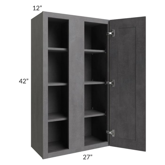 Stone Grey 27x42 Blind Corner Wall Cabinet