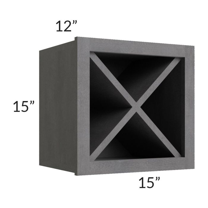 Stone Grey 15x15 Wine Storage Cabinet