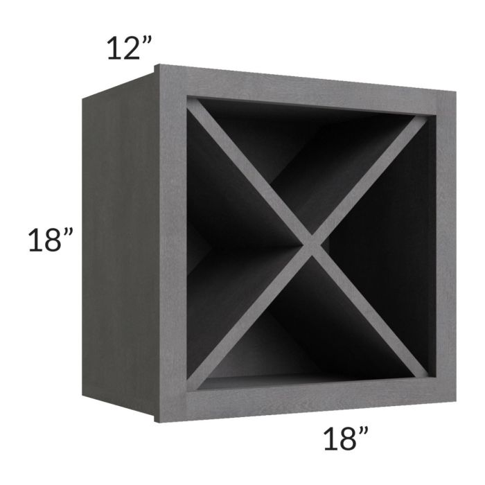 Stone Grey 18x18 Wine Storage Cabinet