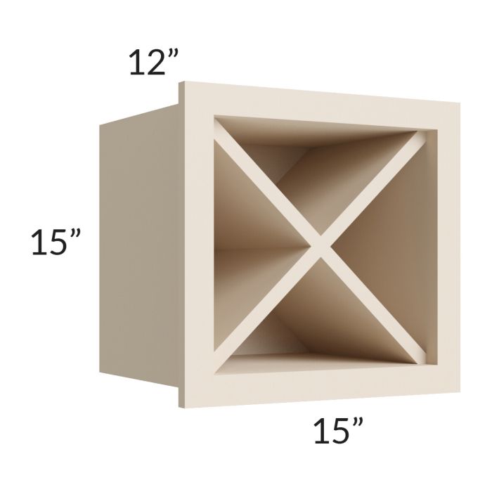 Midtown Cream Shaker 15x15 Wine Rack Cabinet