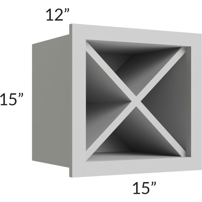 Midtown Painted Grey Shaker 15x15 Wine Rack Cabinet