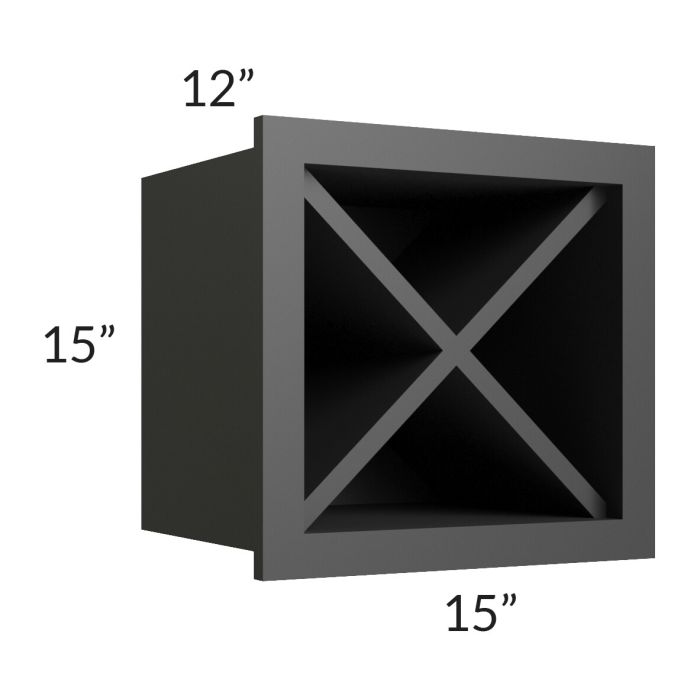 Midtown Black Shaker 15x15 Wine Rack Cabinet