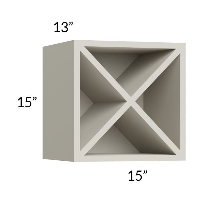 Milan Beige Matte 15x15 Wine Rack Cabinet