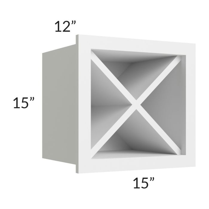 Salem White 15x15 Wine Rack Cabinet