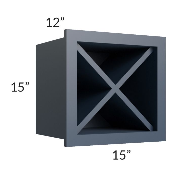 Midtown Blue Shaker 15x15 Wine Rack Cabinet