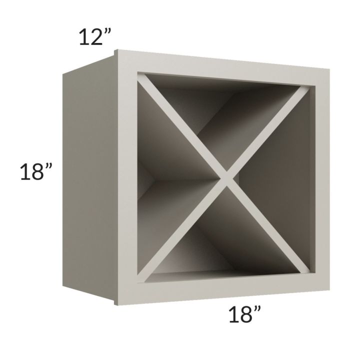 Stratton Light Grey Shaker 18x18 Wine Cabinet