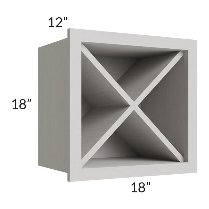 Midtown Light Grey Shaker 18x18 Wine Rack Cabinet