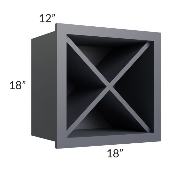 Midtown Indigo Shaker 18x18 Wine Rack Cabinet