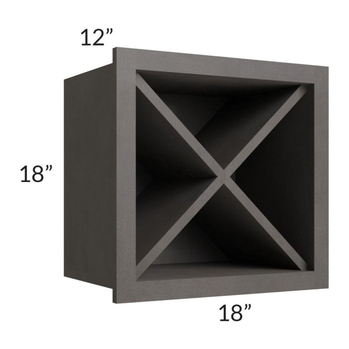 Salem Dark Grey 18x18 Wine Rack Cabinet