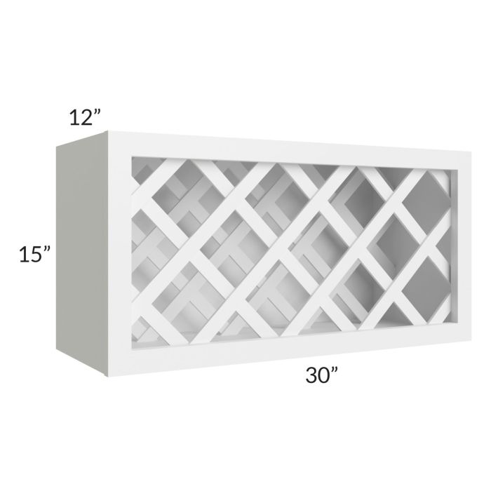 Stratton White Shaker 30x15 Wine Rack Cabinet