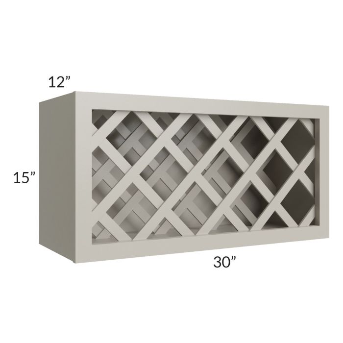 Stratton Light Grey Shaker 30x15 Wine Rack Cabinet