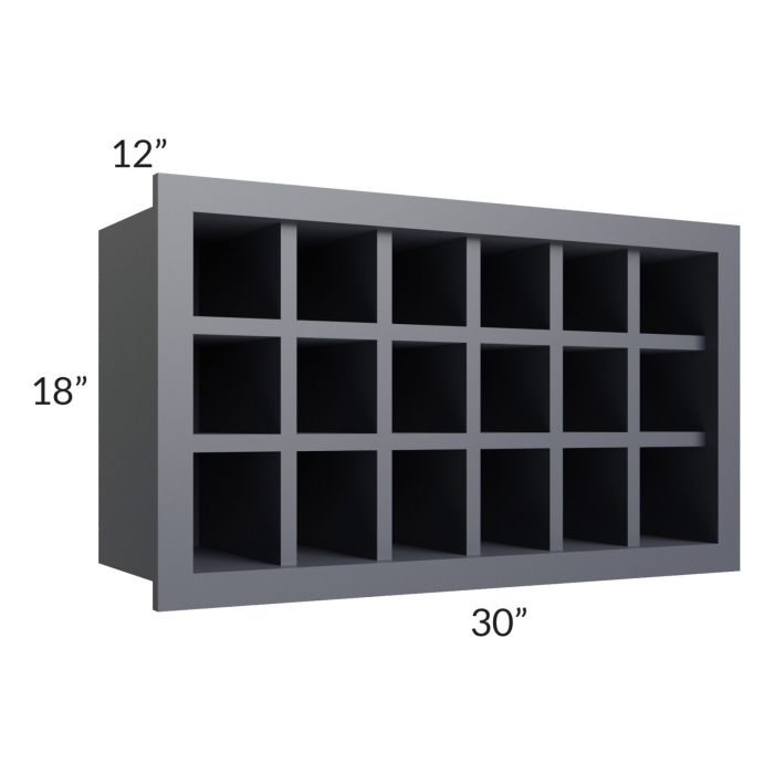 Midtown Indigo Shaker 30x18 Wine Rack Cabinet