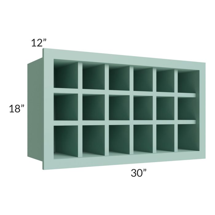 Midtown Sage Green Shaker 30x18 Wine Rack Cabinet