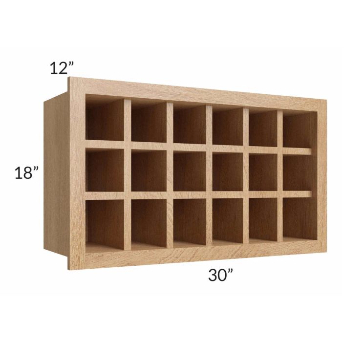 Midtown Timber Shaker 30x18 Wine Rack Cabinet