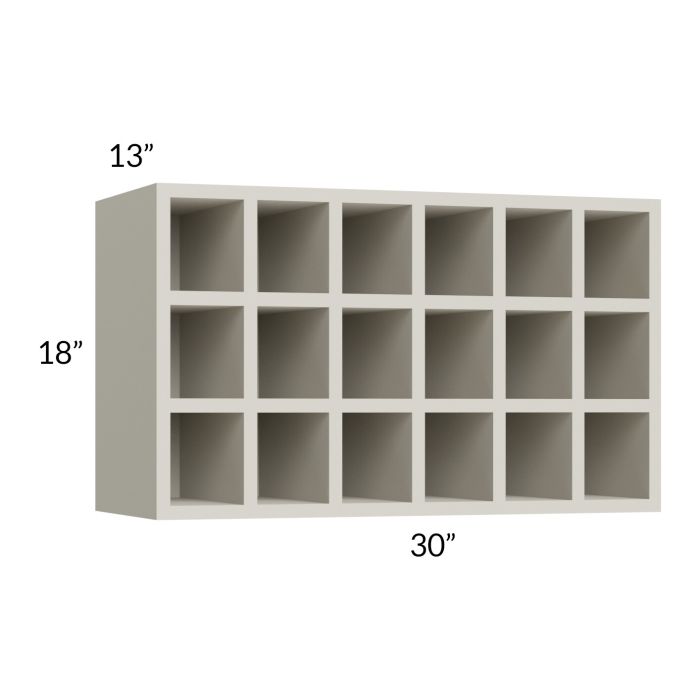 Milan Beige Matte 30x18 Wine Rack Cabinet