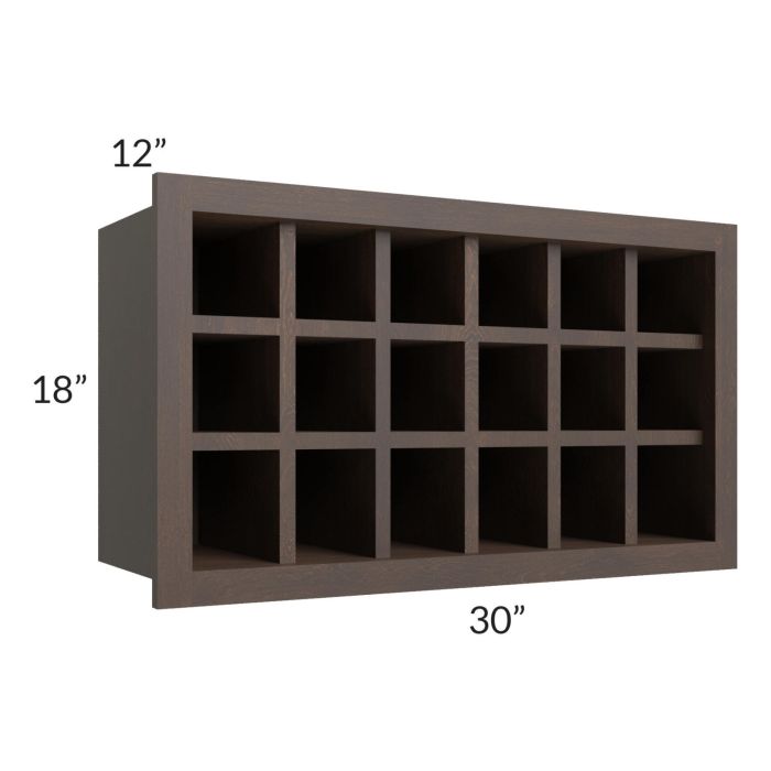 Vienna Kona Brown 30x18 Wine Rack Cabinet