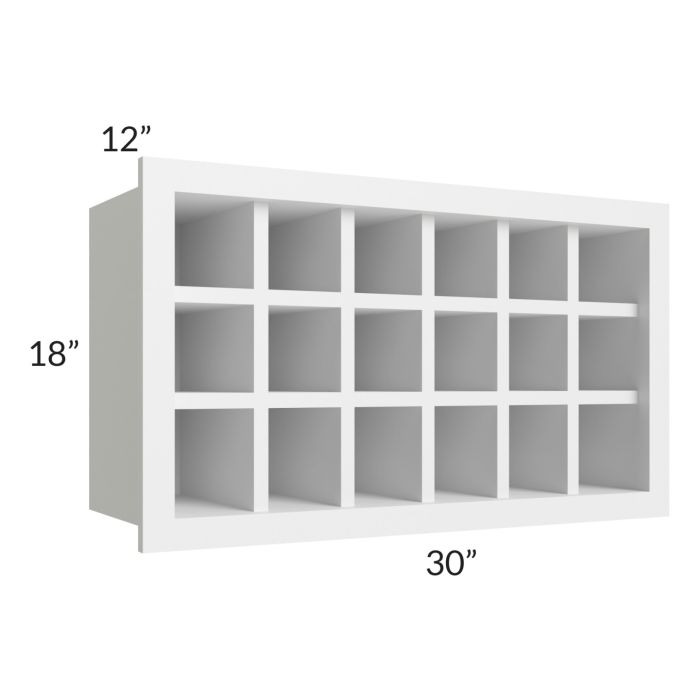 Union White 30x18 Wine Rack Cabinet