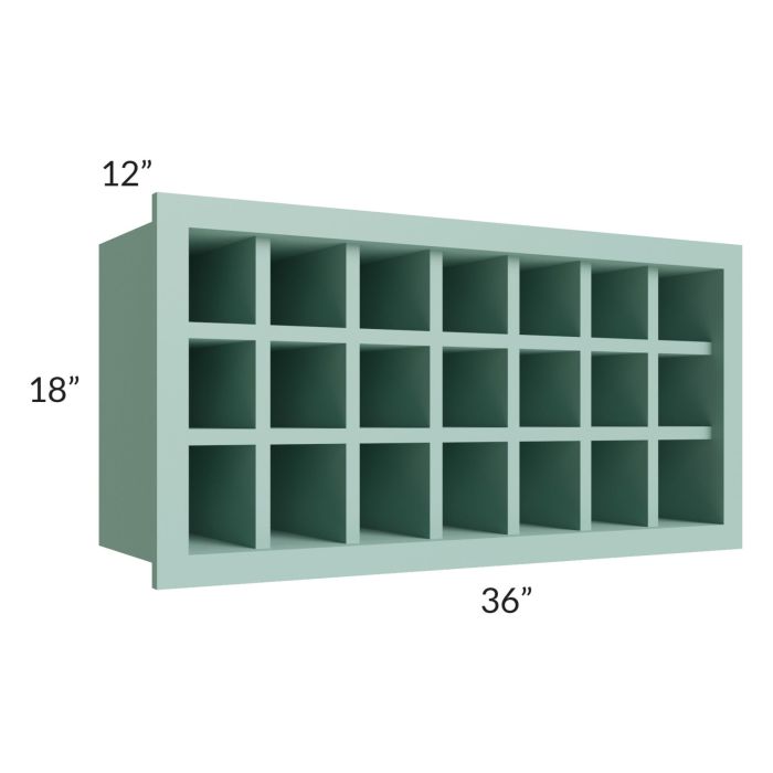 Midtown Sage Green Shaker 36x18 Wine Rack Cabinet
