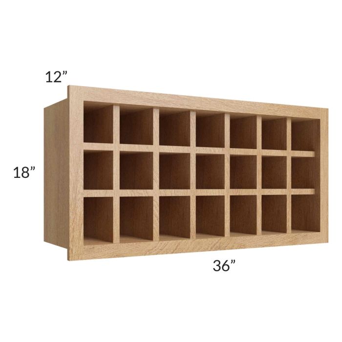 Midtown Timber Shaker 36x18 Wine Rack Cabinet